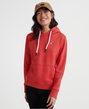 Superdry Modern Coral Label Hit Női Kapucnis Pulóver Korall/Titán | WIPSR8947